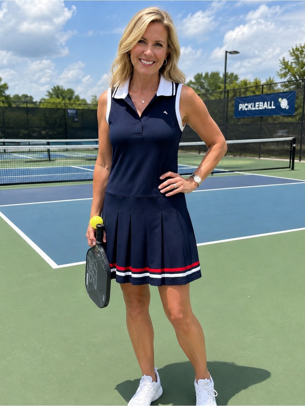 ommy Bahama Women’s Small Navy Sleeveless Golf Tennis Dress UPF 50 New With Tag